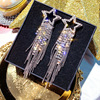 Silver needle, earrings, silver 925 sample, European style, wholesale