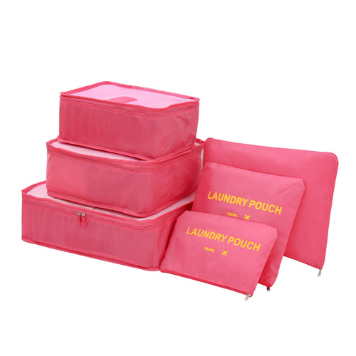 Large-capacity Oxford cloth travel storage bag six-piece set suitcase clothing storage bag 6-piece set storage bag set
