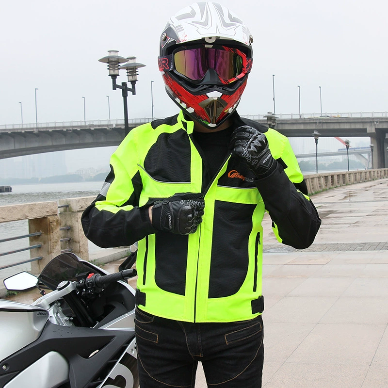 PRO-BIKER дышащая гоночная майка для автомобилей, летняя флуоресцентная ретрод reflective Jersey