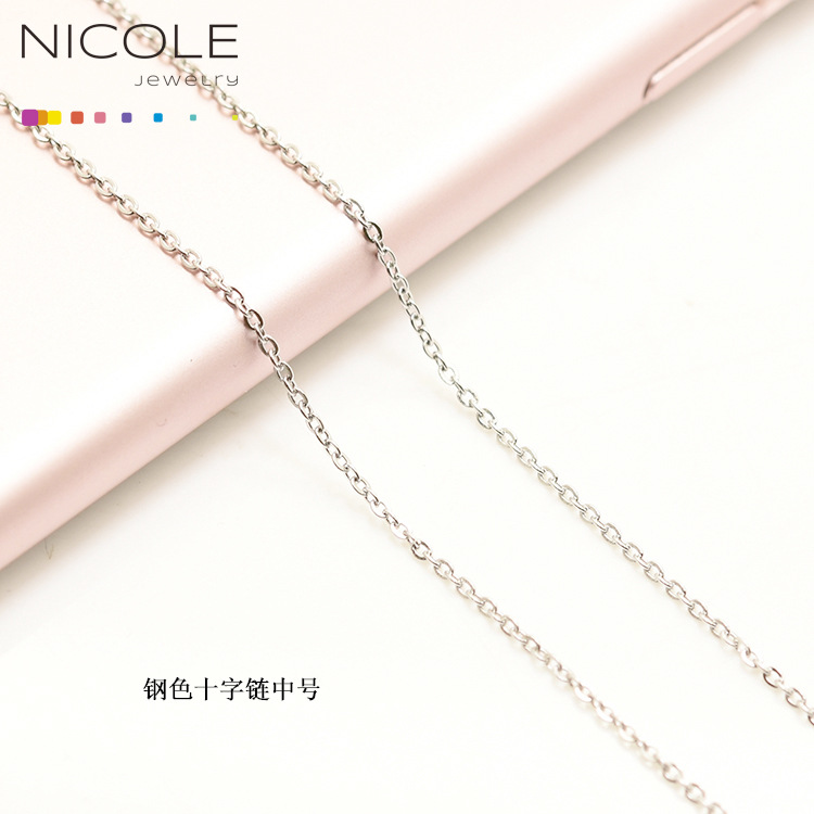 2021 transfronterizos nuevos accesorios de 18K real chapado en oro de larga duración retención de color nuevos accesorios de moda de cadena de acero inoxidable