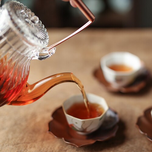 Chrysanthemum petal pattern heat-resistant glass teapot electric ceramic stove teapot teapot copper handle handle teapot flower teapot Kung Fu teapot