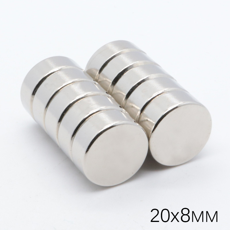 D20X8 Mountaineering Backpack Ndfeb Disc Strong Magnetic Fishing Gear Bait Tray Keychain Strong Magnet Large Magnet