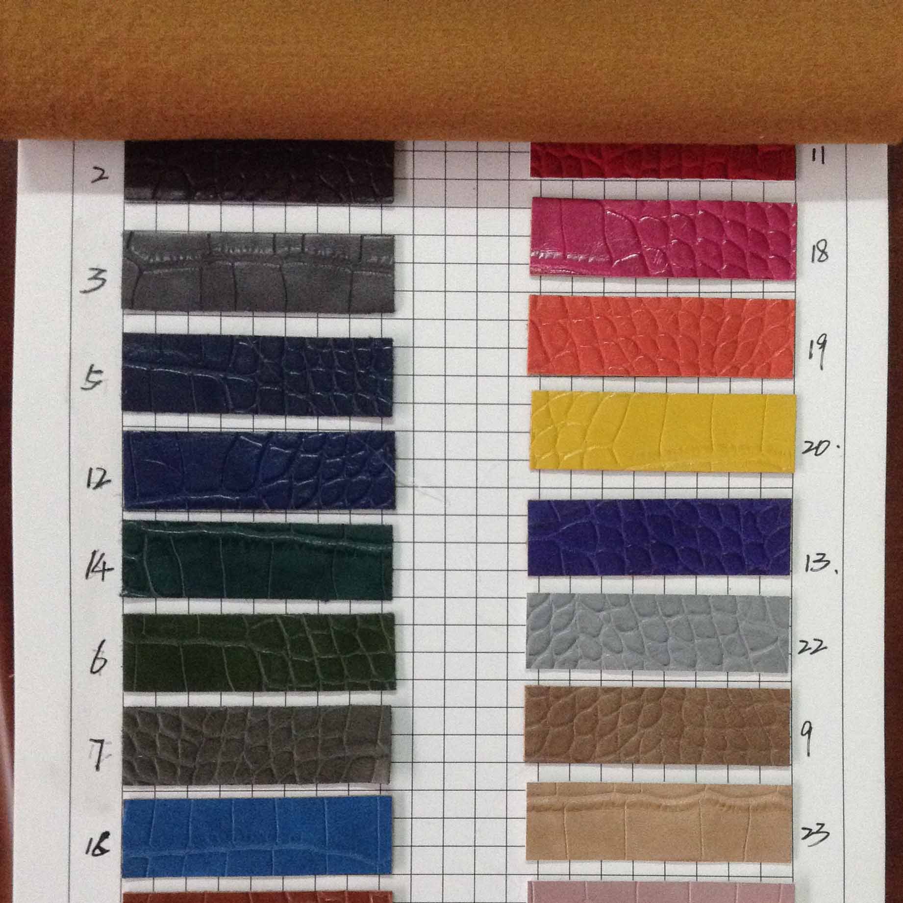 现货1.0MM厚PU鳄鱼纹皮革箱包背包人造革皮带时尚软硬包箱包革