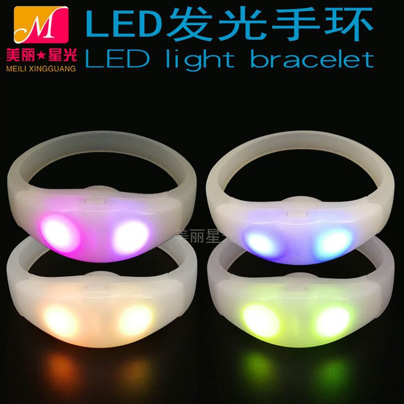 Pulsera luminosa de control remoto de concierto de aprobación directa de fábrica pulsera LED de rompecabezas de matriz de puntos de cambio de color de partición DMX