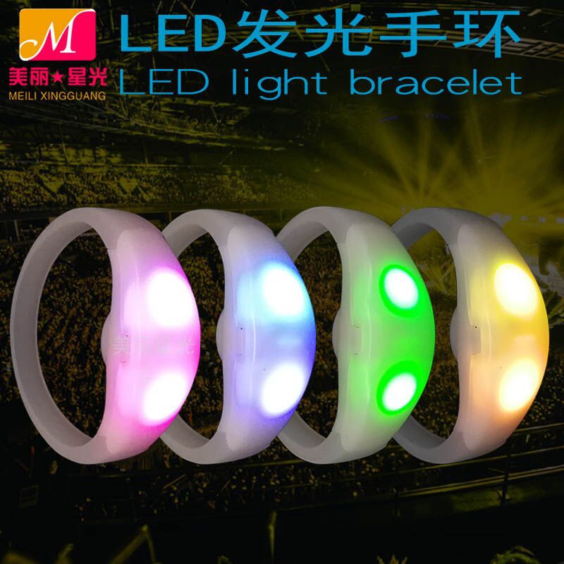 Pulsera luminosa de control remoto de concierto de aprobación directa de fábrica pulsera LED de rompecabezas de matriz de puntos de cambio de color de partición DMX