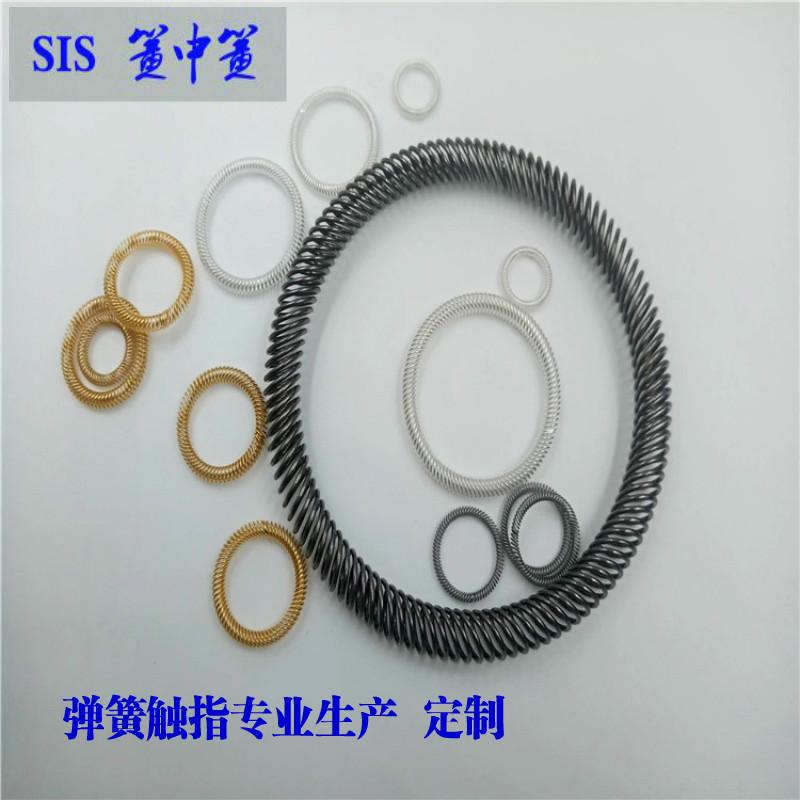 弹簧厂家加工生产大电流触指电力高压导电斜圈螺旋铍铜弹簧