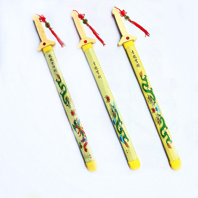 Tourist attractions Selling Stall goods children wooden  boy Toys The sword Longquan ShangFangBaoJian Dragon Sword Bamboo
