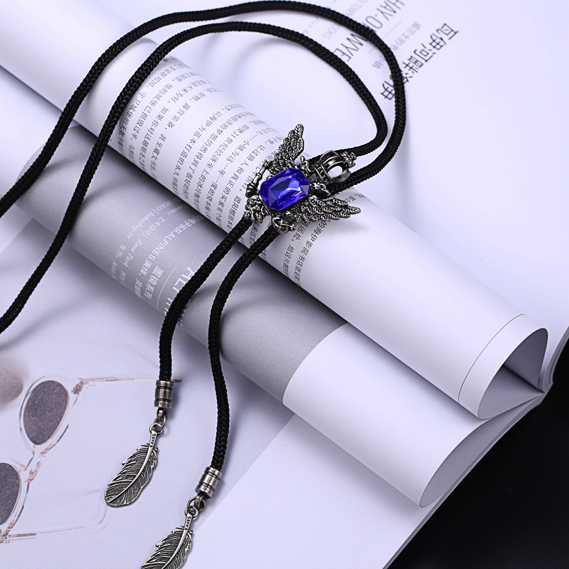 Retro Denim joya Polo corbata de exportación comercio exterior de Europa y América camisa de cuello nudo cuerda BOLOTIE fábrica al por mayor