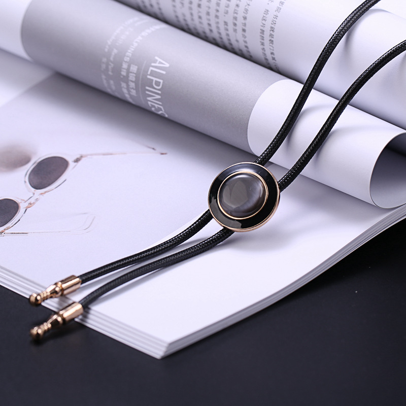 Retro Denim joya Polo corbata de exportación comercio exterior de Europa y América camisa de cuello nudo cuerda BOLOTIE fábrica al por mayor