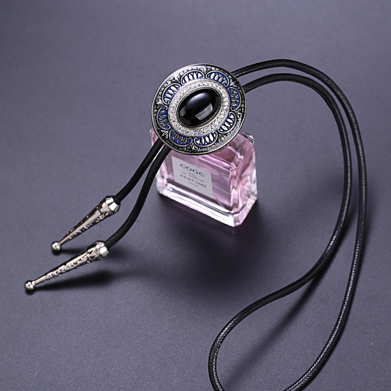 Retro Denim joya Polo corbata de exportación comercio exterior de Europa y América camisa de cuello nudo cuerda BOLOTIE fábrica al por mayor