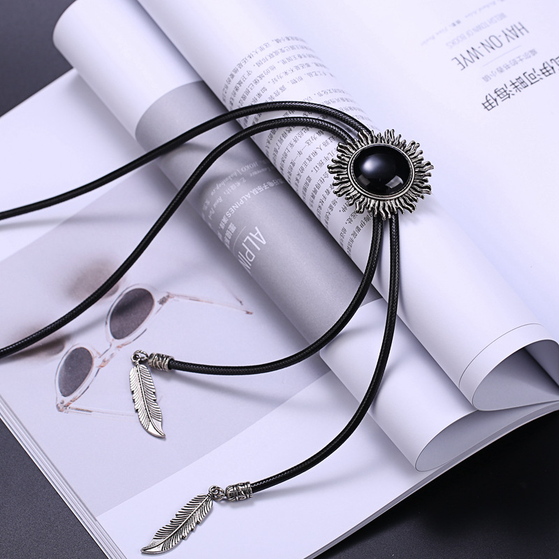 Retro Denim joya Polo corbata de exportación comercio exterior de Europa y América camisa de cuello nudo cuerda BOLOTIE fábrica al por mayor