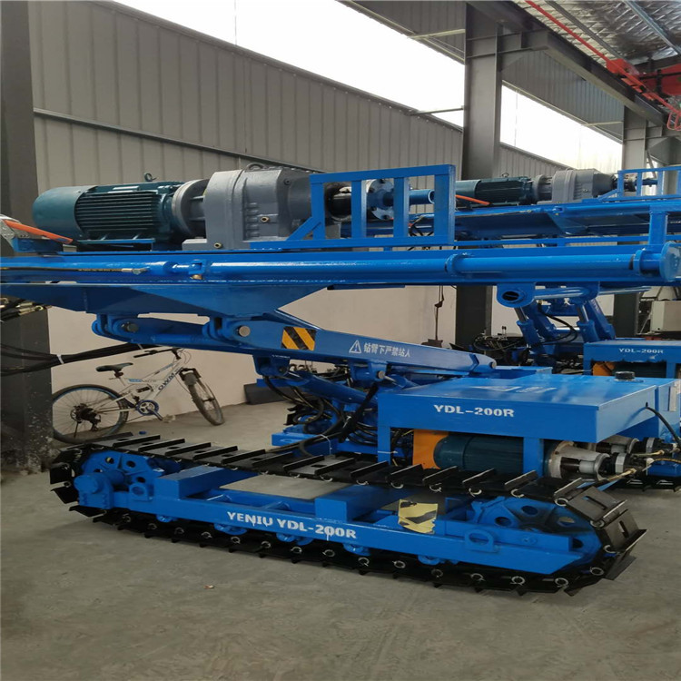 履带斜坡锚固钻机 履带岩石电钻机 举臂5米履带式锚固钻