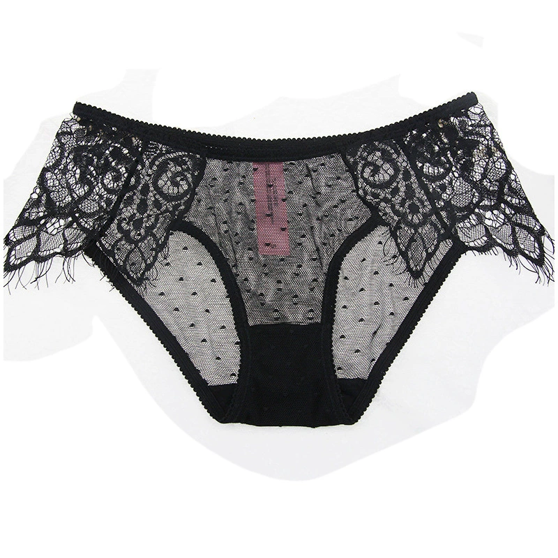 Кружевные panties для коррекции бедер средней посадки, дышащие, декоративное кружево