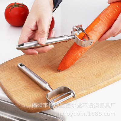 熱賣304全鋼削皮器多功能刮皮刀水果去皮器創意廚房小工具瓜果刨