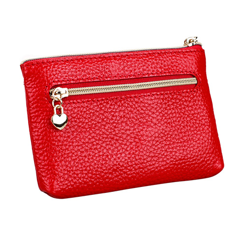 Factory direct sales Taobao new genuine leather women's coin purse car key bag multi-functional compact women's clutch bag