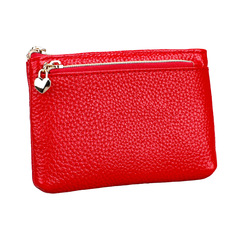 Factory direct sales Taobao new genuine leather women's coin purse car key bag multi-functional compact women's clutch bag