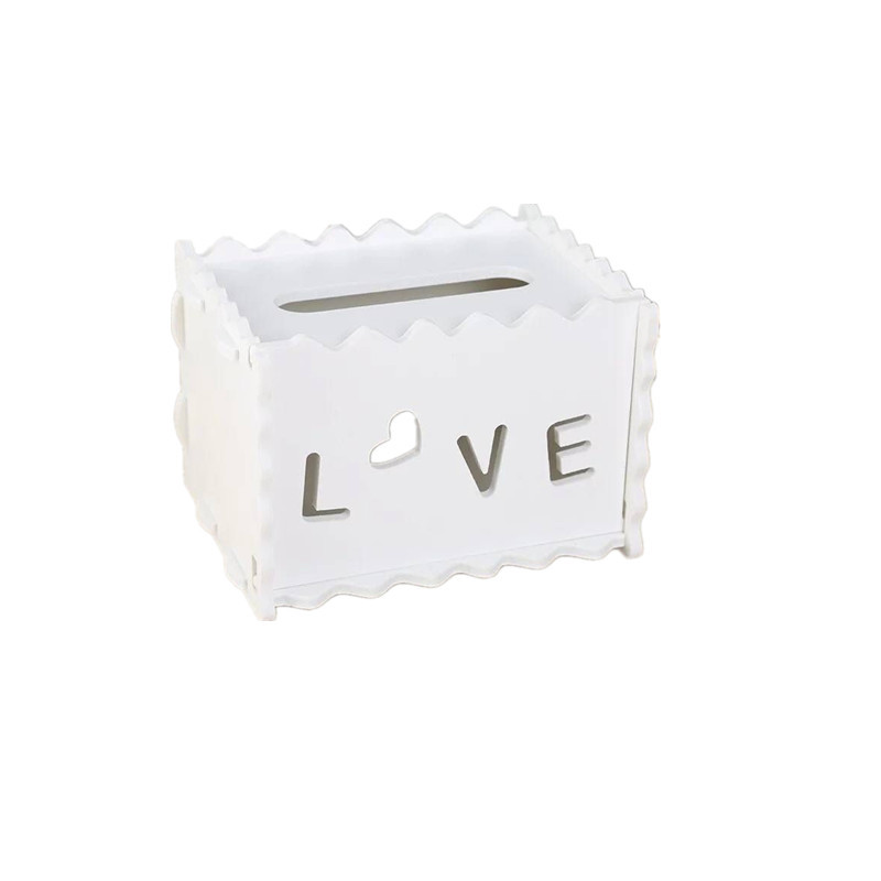 Caja de tejido creativo sala de estar caja de papel sanitario clamshell caja de tejido escritorio de madera placa de plástico servilleta caja de papel al por mayor