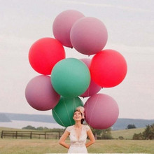 36寸25克乳胶圆形婚礼装饰气球生日派对球婚庆布置加厚 地爆气球