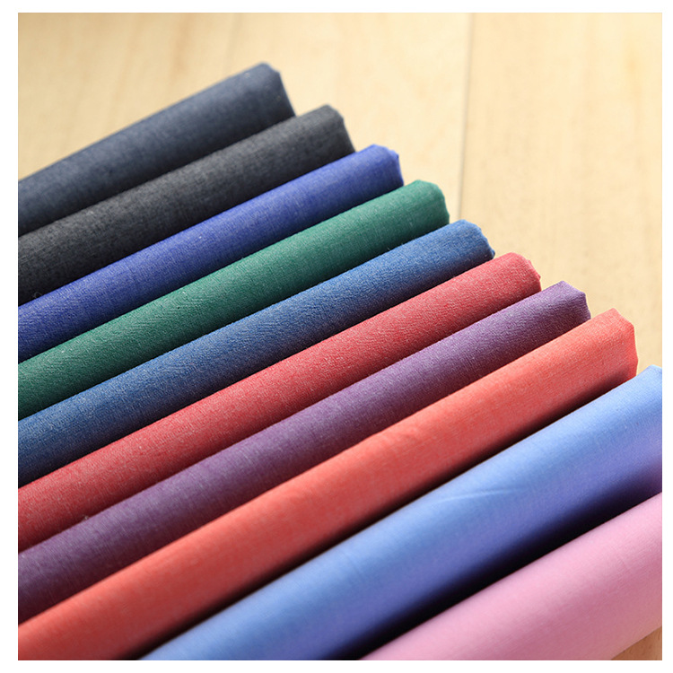厂家直供牛津纺面料素色青年布 衬衫布休闲服 童装梭织面料  现货
