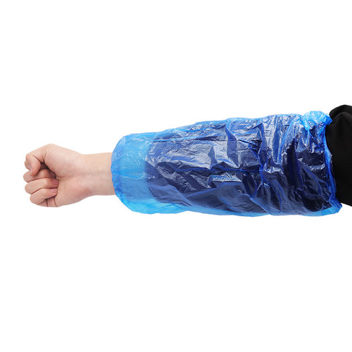 Factory direct sales disposable PE sleeves waterproof, dustproof and oil-proof new material plastic PE sleeves blue and white