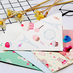 Korean Fresh Style Greeting Cards Cute Cartoon Small Cards Universal Holiday Greeting Cards Wholesale