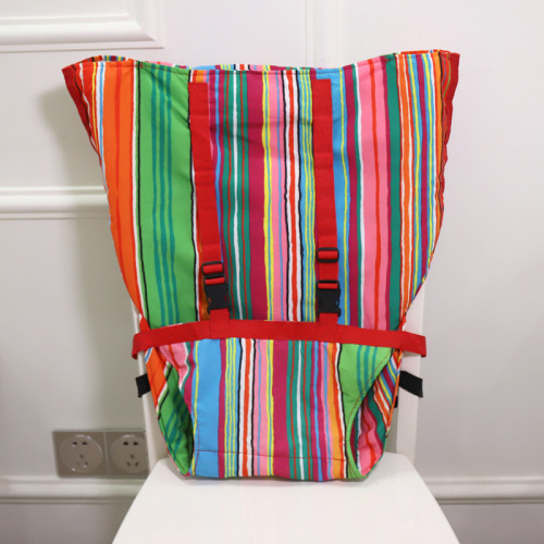 2024 maternal and child products portable baby dining chair bag baby safety seat with strap colorful baby dining chair bag
