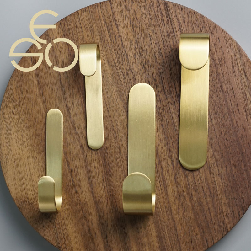 [Productos calientes transfronterizos] ropa de latón gancho de ropa de baño gancho de cocina cepillado gancho de fábrica al por mayor gancho de cobre