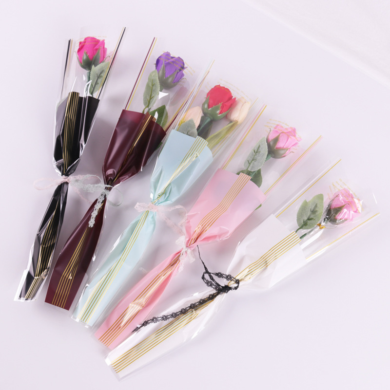 Diosa Festival bolsa individual Sansheng Rosa flor bolsa de embalaje ramo floral bolsa de regalo ramo material de embalaje