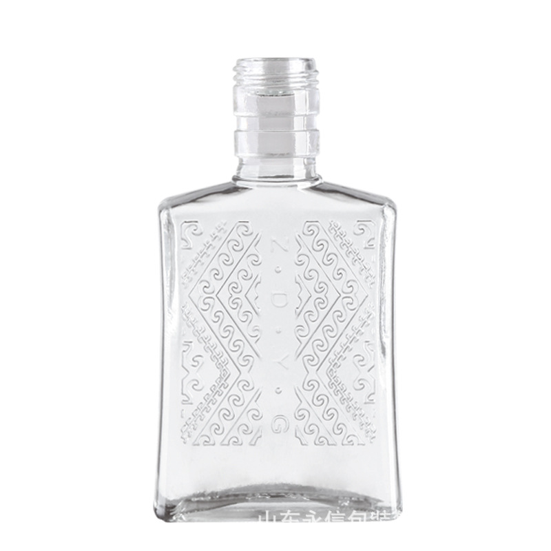 厂家批发500ml六棱玻璃白酒瓶六角密封自酿密封果酒瓶透明洋酒瓶