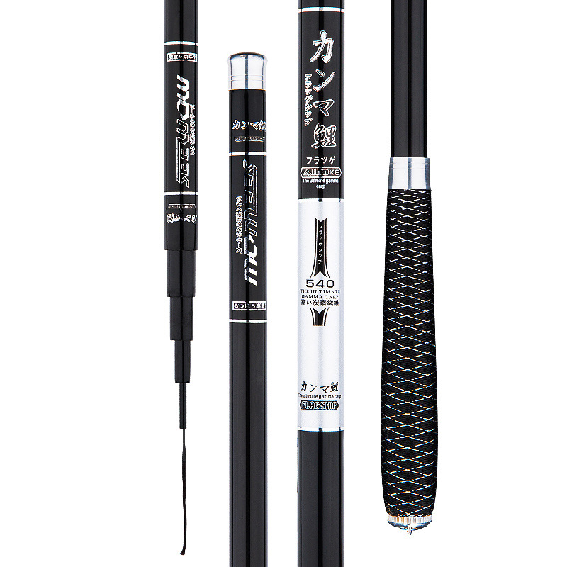 Barra de pesca de mesa cubierta de carbono caña de pescar 3,6 m 4,5 m 3,9 M 28 varilla de pesca de carpa ajustable dura al por mayor