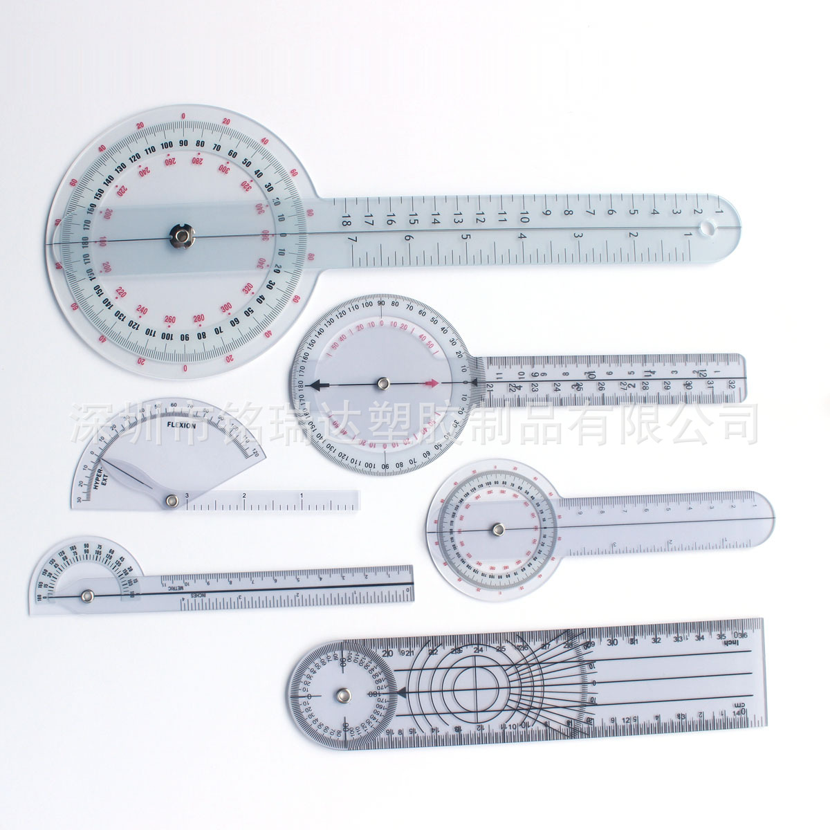Set de reglas angulares de 6 piezas, herramientas de medición de ángulos y articulaciones