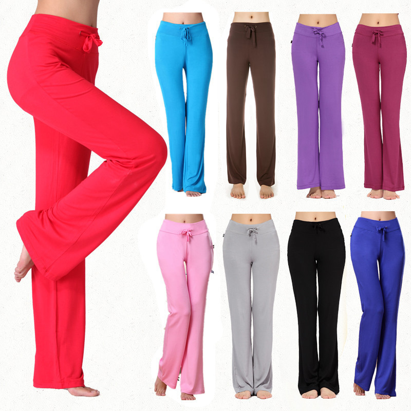 Modal Foreign Trade Fitness Pants Slightly-up Pants Practice Pants Square Dance Pants Sports Casual Pants Loose Yoga Pants Women