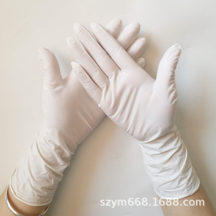 12寸丁睛手套 加长防油A级丁睛手套 加厚防酸碱合成丁晴手套