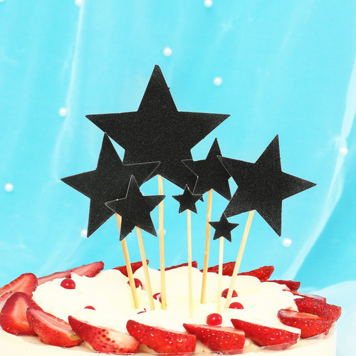 成品发货爱心插卡套装唯美蛋糕装饰插牌五角星红色生日蛋糕插牌