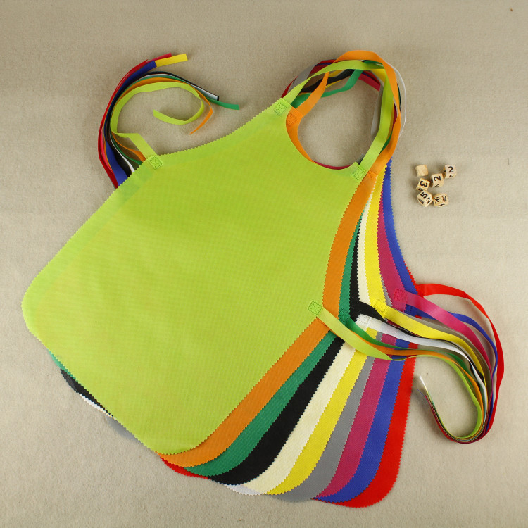 一次性无纺布围裙现货火锅店烤肉餐龙虾防污防油围兜可印logo