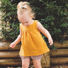 2024夏款新款兒童背心 韓版糖果色兒童棉麻多色背心上衣批發