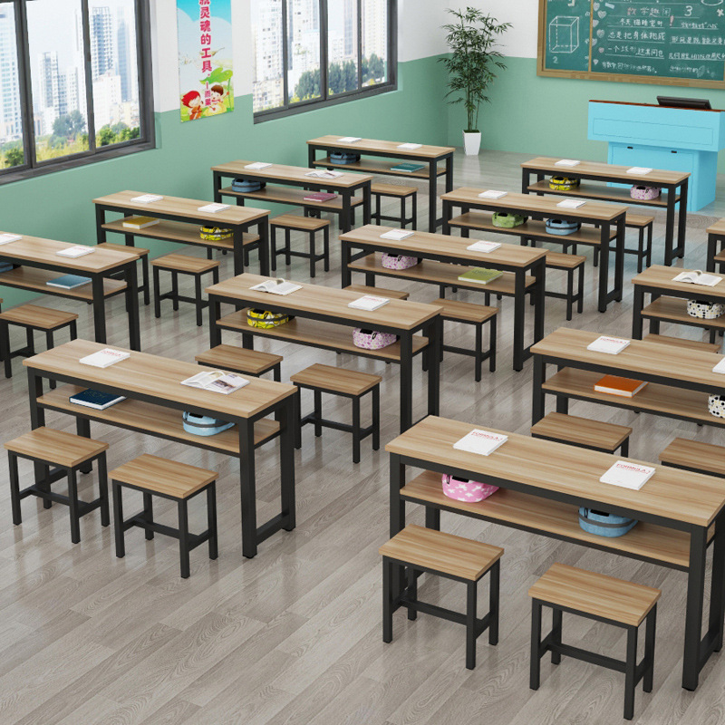 中小学生辅导班课桌椅学校培训班单双人绘画培训桌长条桌学习