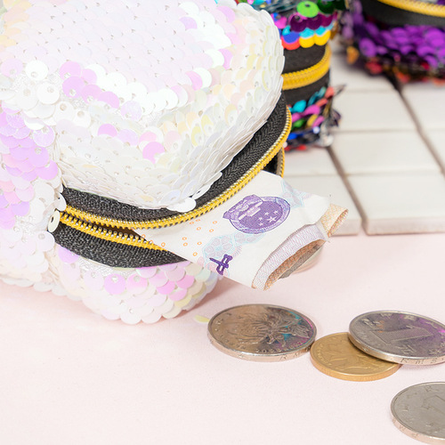 New creative sequin square three-dimensional mini small bag mini coin bag women's coin purse key bag