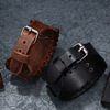 Retro Scandinavian fashionable leather bracelet with letters