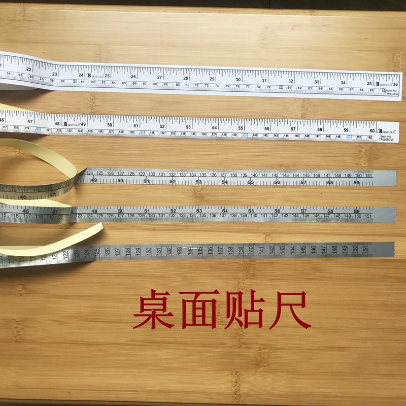 Sticker Ruler Self-Adhesive Scale Sticky Ruler Clothing Car Table Board Measurement White Imported Clothing Car Desktop Countertop Sticky Ruler 90/36
