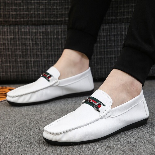 British casual beanie shoes, men's leather shoes, summer breathable trendy sneakers, business men's shoes, white shoes, social shoes