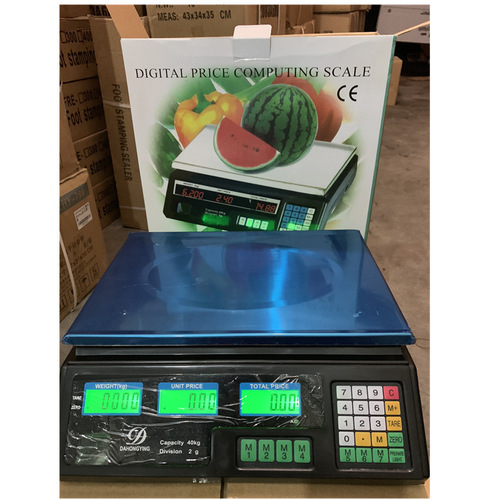 Cross-border English 40kg priced scale commercial fruit electronic scale electronic priced scale electronic platform scale electronic kitchen scale