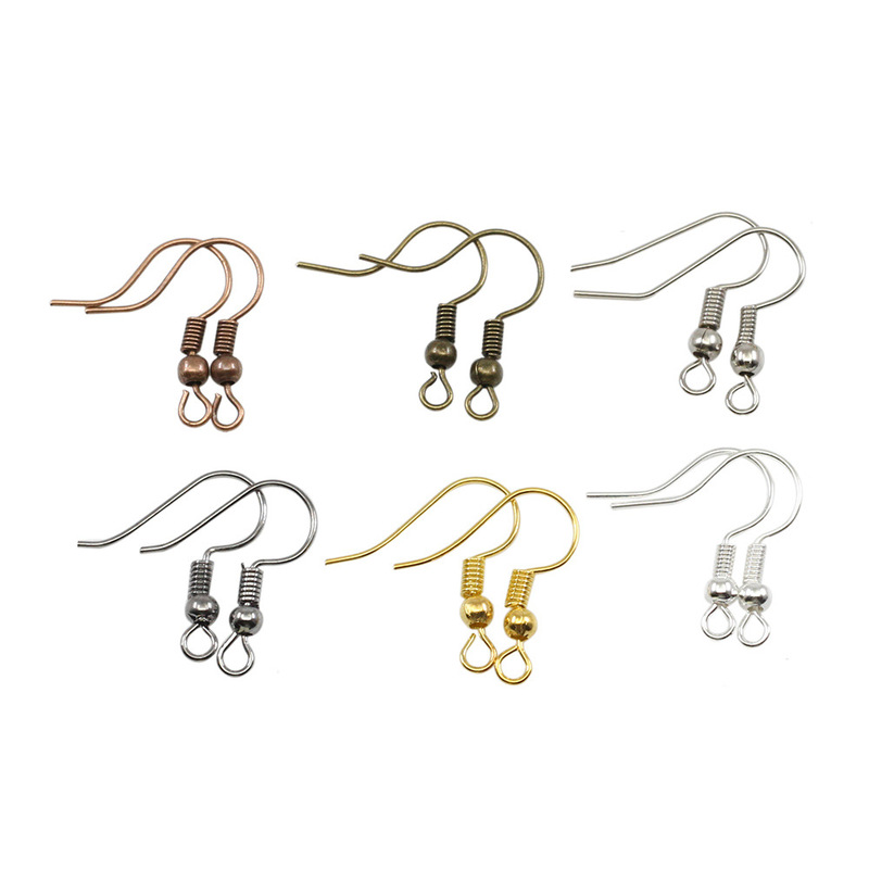 Spring Ear Hooks with Beads, Multi-Color Electroplated Ear Hooks, Handmade DIY Earring Making Materials, Earring Hook Accessories Wholesale Spring Ear Hooks with Beads, Multi-Color Electroplated Ear Hooks, Handmade DIY Earring Making Materials, Earring Hook Accessories Wholesale
