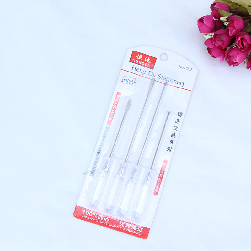 透明水晶手柄螺丝刀套装 四件套一字十字起子 2元五金工具