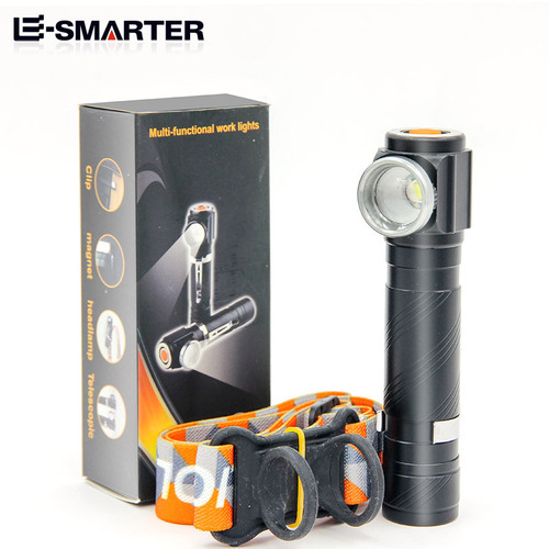 Cross-border outdoor portable multi-function T6 strong light flashlight LED side light head-mounted flashlight headlight