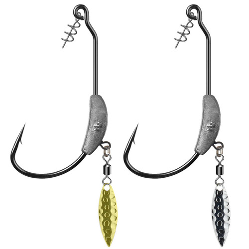 Weihe 4.5g 5.5g 7.2g lead crank hook plus sequins wide belly single hook 3-pack Lua lead head hook