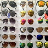 The colorful metal frame polarized sunglasses 10 yuan mode 5 yuan mode fashion men's and women's miscellaneous sunglasses