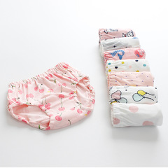 Girls' panties pure cotton little girl's baby briefs without clip PP children's underwear boxer shorts for outer wear wholesale