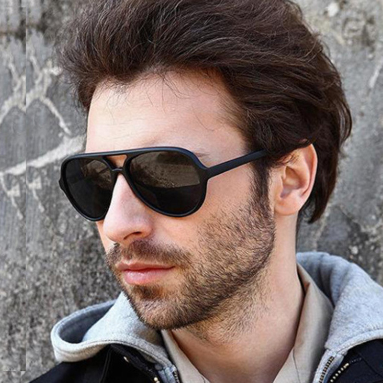 Large frame aviator sunglasses 4125 European and American retro double beam sunglasses cross-border Fashion men's and women's sunglasses