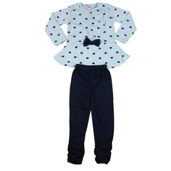 2024 new love bow girl set Princess Korean children's autumn clothes…
